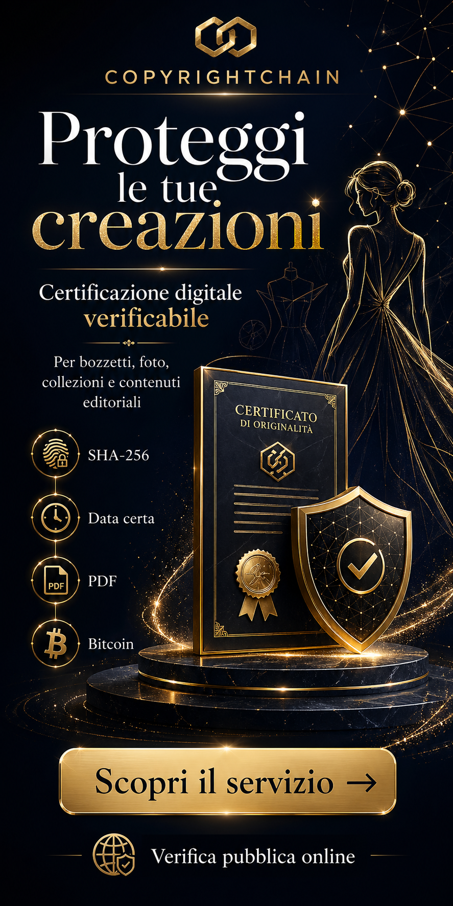 CopyrightChain - proteggi bozzetti, foto e contenuti moda